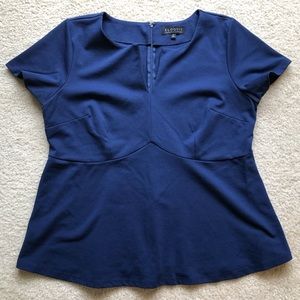 Eloquii Notched Peplum Top